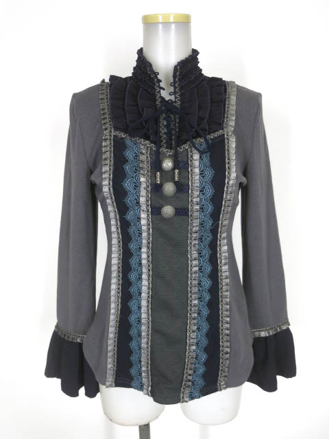 OZZ ANGELO ニット切替プルオーバーカットソー