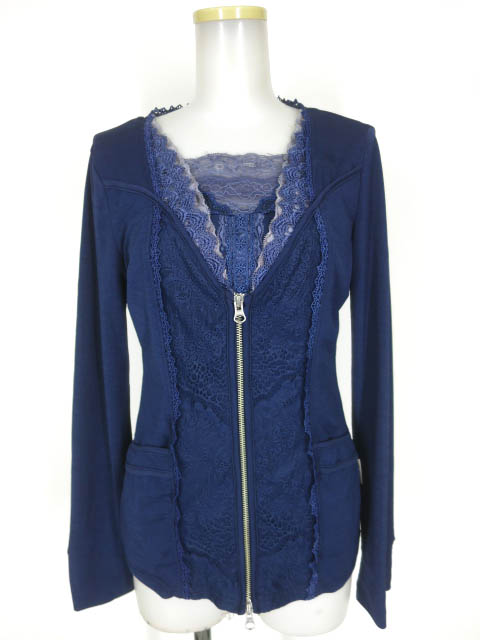 Rozen Kavalier レース付きジップカーディガン & キャミソール セット