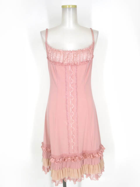 OZZ ONESTE レース付きキャミワンピース