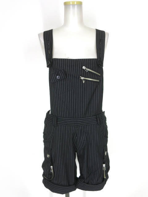 no future ストライプサロペットハーフパンツ