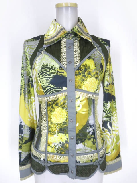 OZZ ONESTE 和柄ブラウス