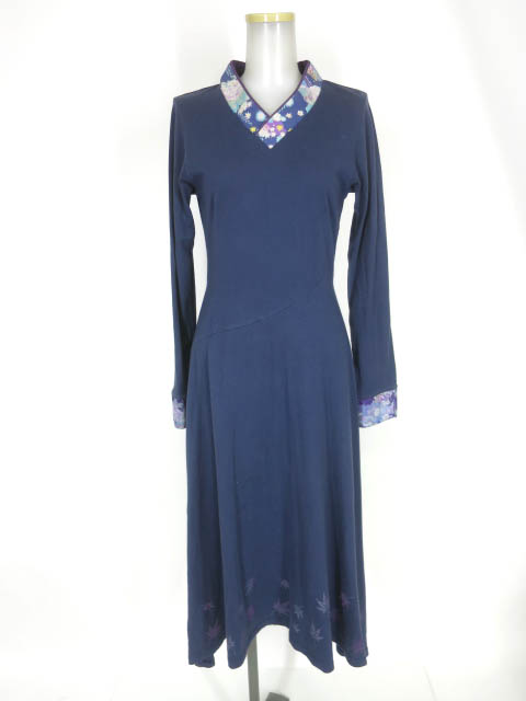 gouk 着物襟ロングワンピース