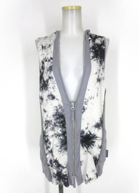 Ozz Croce ムラ染め切替ノースリーブパーカー