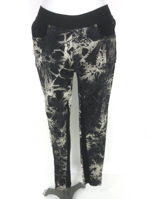 Ozz Croce ムラ染め柄スリムパンツ