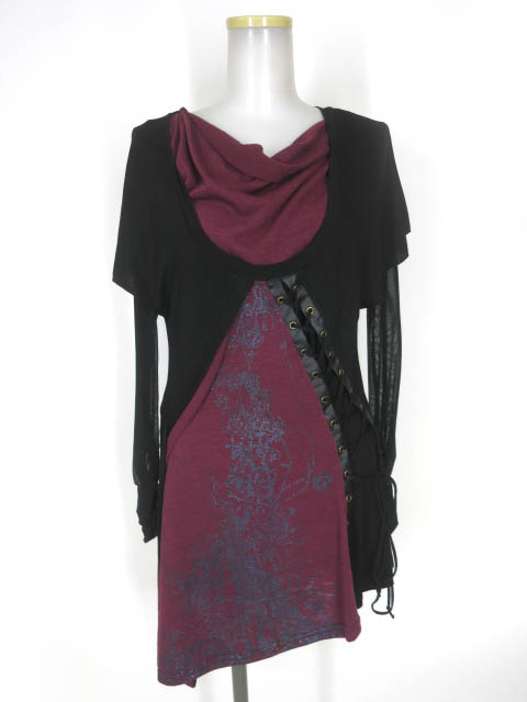 Ozz Croce 袖メッシュチュニックカットソー