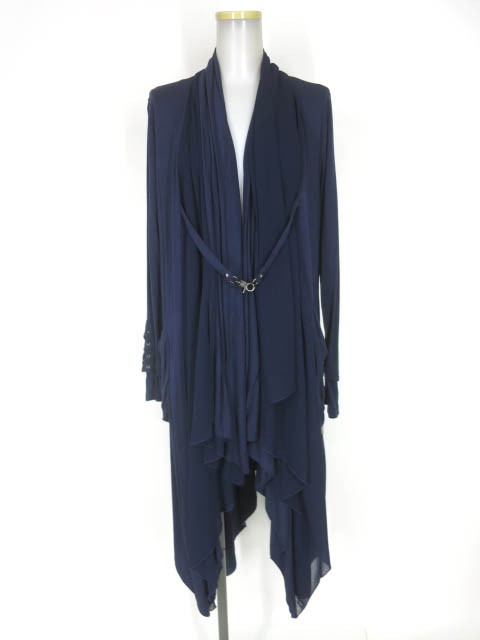 Rozen Kavalier シフォン重ねドレープロングカーディガン