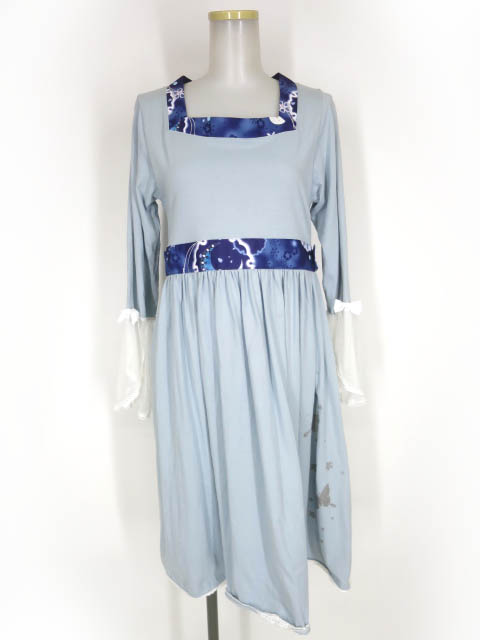 gouk雅 シロタエウサギ柄カットソーワンピース