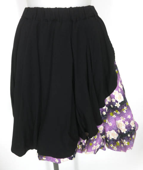 gouk雅 和柄切替バルーンミニスカート