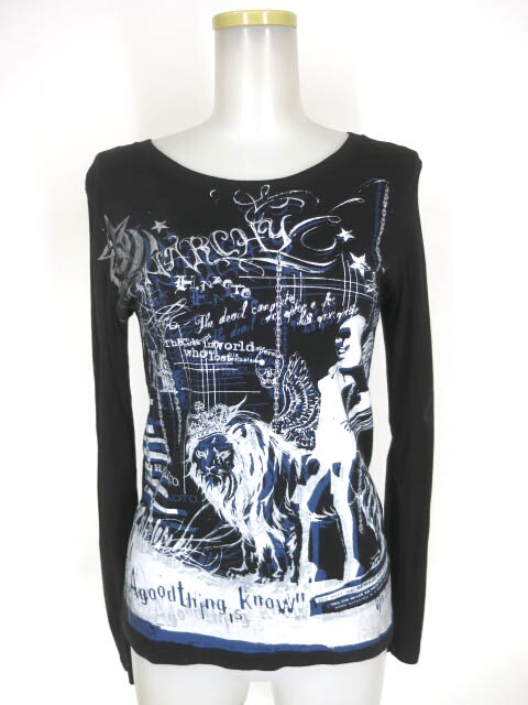 h.ANARCHY ライオンプリント長袖Tシャツ