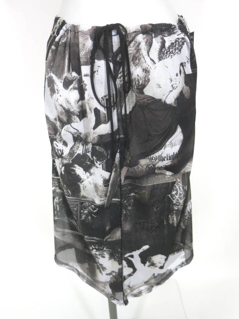 OZZ ANGELO 天使柄メッシュチュールスカート+ペチコート