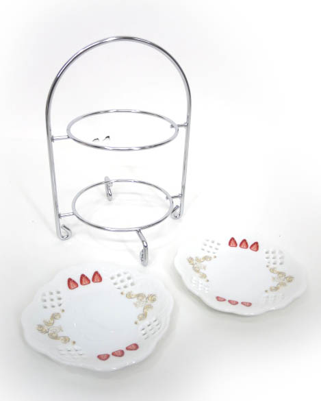 Q-pot. ケーキスタンド（小皿2枚＆スタンドセット）