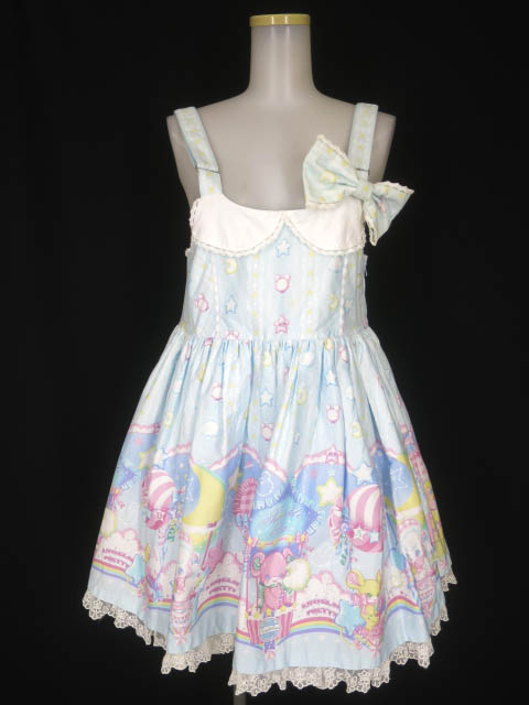 Angelic Pretty Cotton Candy Shop サロペットJSK & バレッタ set