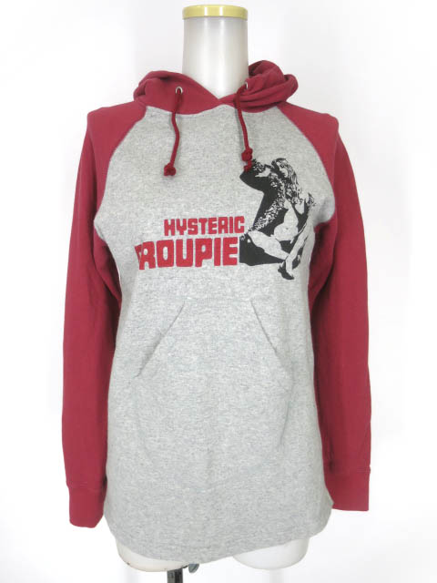 HYSTERIC GLAMOUR ガールプリントラグランパーカー