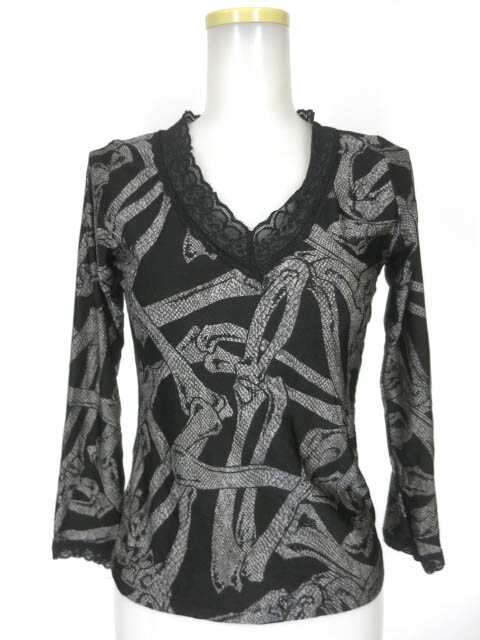 Hysterics ボーン＆パイソン柄長袖カットソー