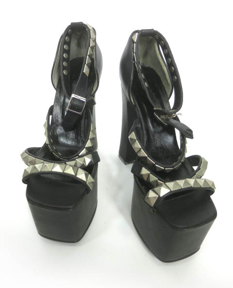 Hysterics スタッズ付き厚底ハイヒールサンダル