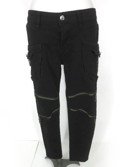 Rozen Kavalier ジップデザインスリムカーゴパンツ