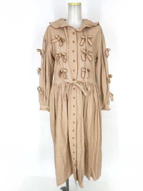 STREET ORGAN フード付きギンガムチェック柄ワンピース