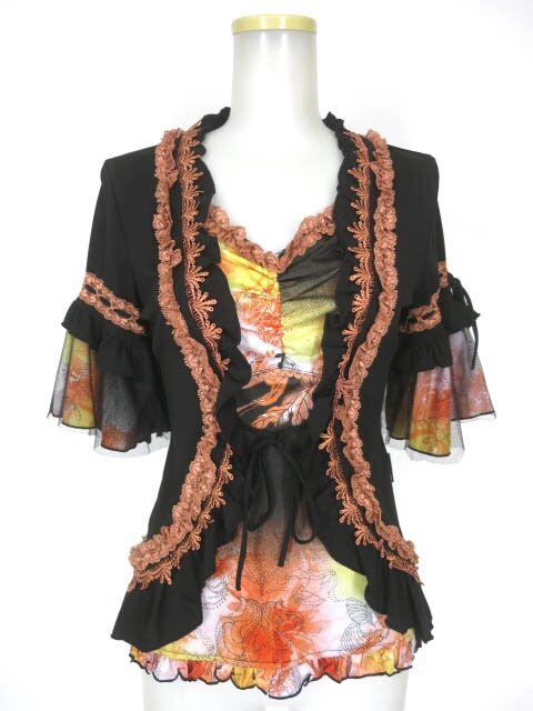 OZZ ONESTE ボレロ重ね風半袖カットソー