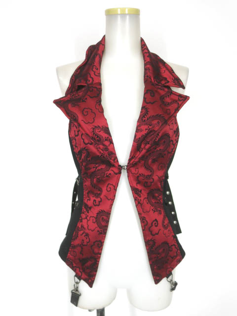 Qutie Frash ドラゴンサテンホルターネックベスト