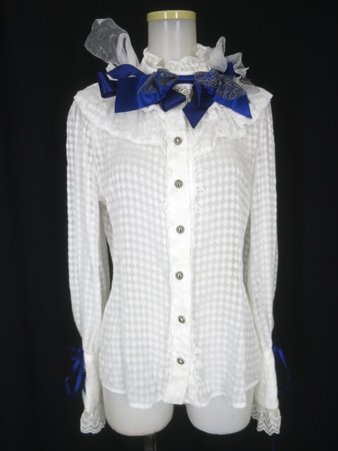 ALICE and the PIRATES ダイヤ柄フリルブラウス