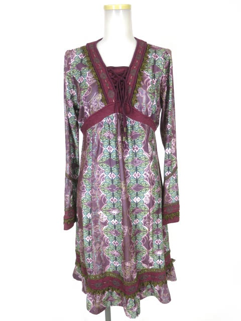 OZZ ONESTE バタフライ柄ワンピース