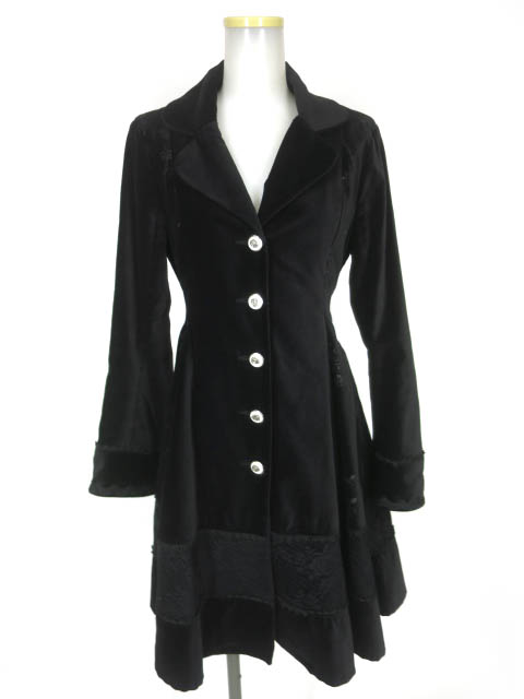 h.NAOTO FRILL ベロアコート