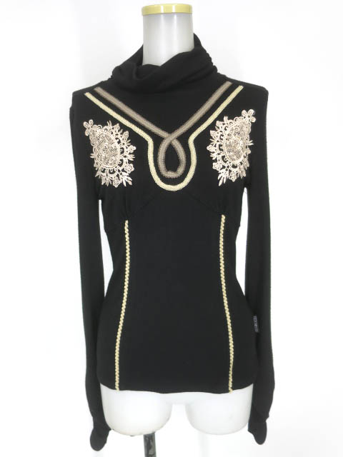 OZZ ONESTE レース付きハイネックニットプルオーバー