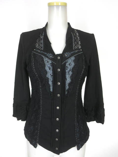 OZZ ANGELO レース付きカーディガン