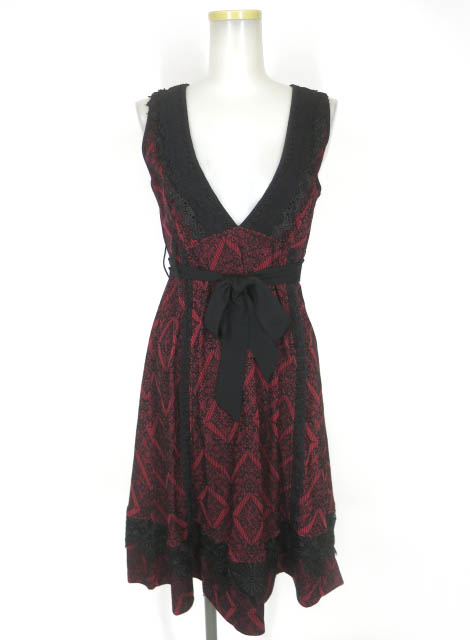 OZZ ANGELO レースノースリーブワンピース