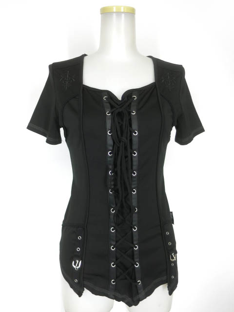 Ozz Croce 編み上げ付き半袖カットソー