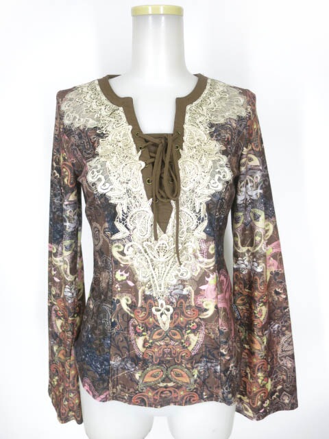 OZZ ONESTE ペイズリー柄長袖カットソー