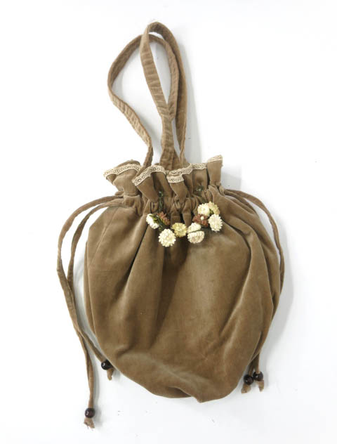 Garland ベロア巾着バッグ