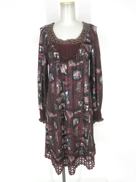 OZZ ANGELO 絵画柄ワンピース