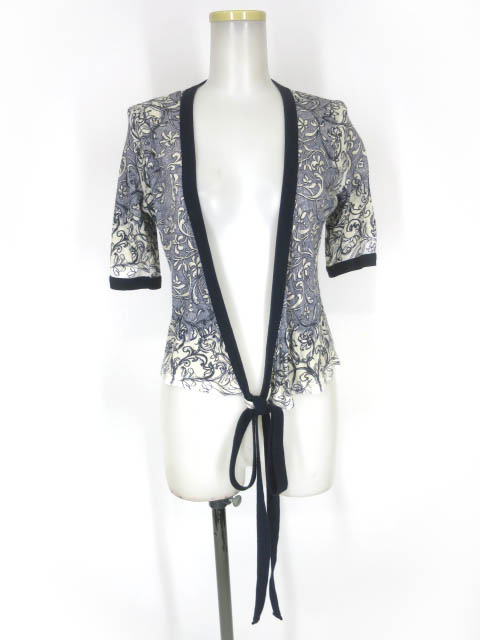 Jean Paul GAULTIER CLASSIQUE ボタニカル柄カシュクール半袖ボレロ