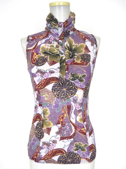 OZZ ONESTE 和柄ノースリーブカットソー