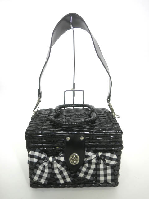 MILK ギンガムチェックリボン付きバスケット
