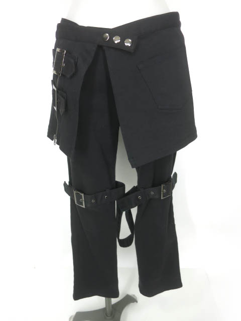 BPN フラップ付きアシンメトリーパンツ / ブラックピースナウ BLACK