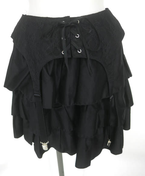 PEACE NOW ガーターベルト付きフリルスカート