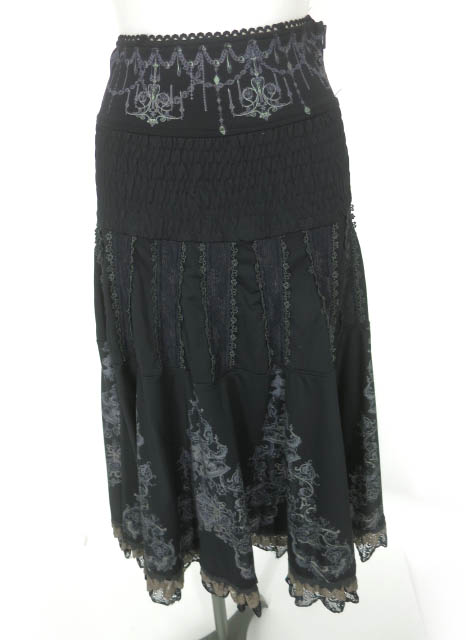 OZZ ONESTE 燭台プリント2wayスカート