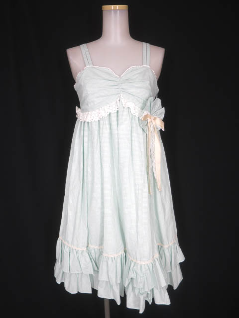 Victorian maiden ギンガムフリルジャンパースカート