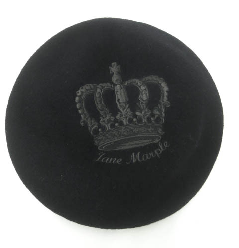 Jane Marple クラウン刺繍ベレー帽