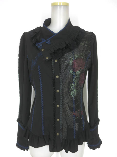 ozz oneste オッズオン ブラウス紺色