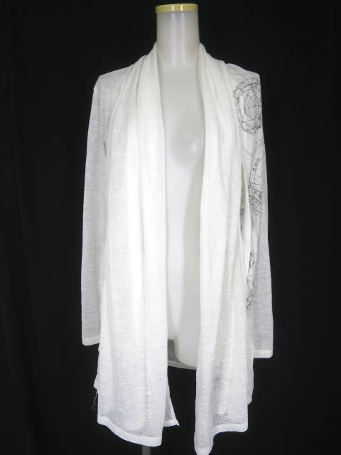 Ozz Croce 魔法陣プリントシースルードレープロングカーディガン