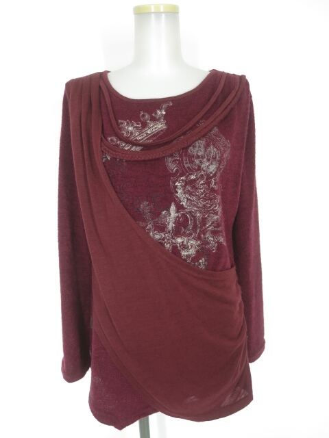 Ozz Croce ゴシック柄ニットプルオーバー