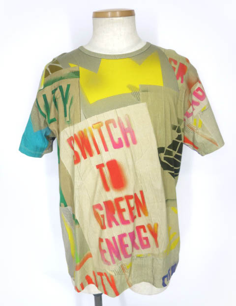 Vivienne Westwood MAN SWITCH TO GREEN ENERGY マニュフェストプリントTシャツ