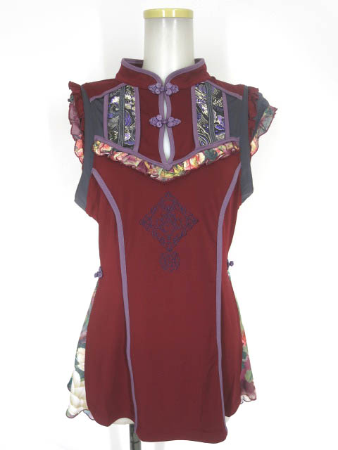 OZZ ONESTE オッズ オネストノースリーブチャイナカットソー