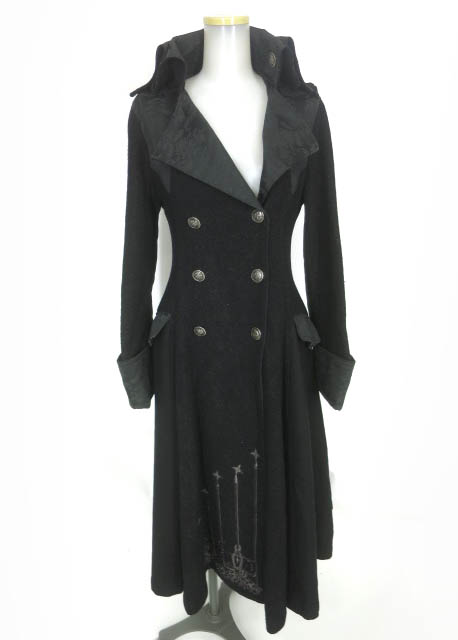 h.NAOTO Blood 刺繍入りマキシロングダブルコート