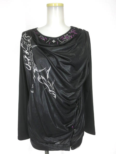 Sixh ドレープレイヤード長袖カットソー