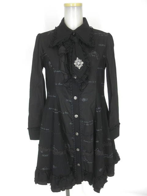 FRILL ネクタイ付きシャツワンピース