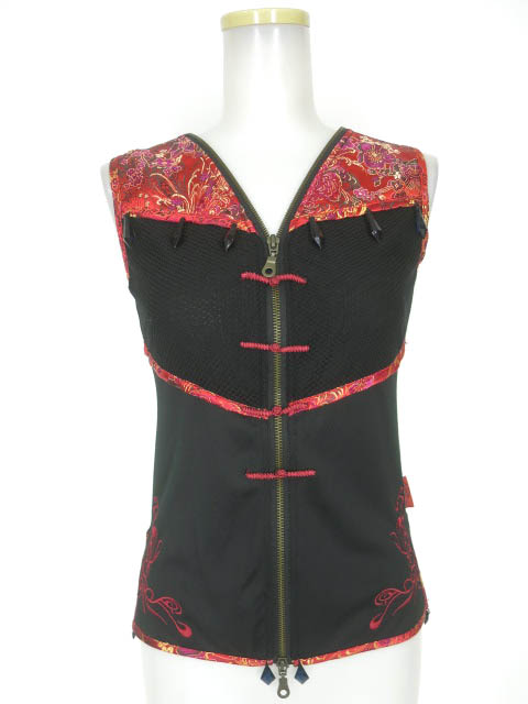 Ozz On チャイナジップアップベスト